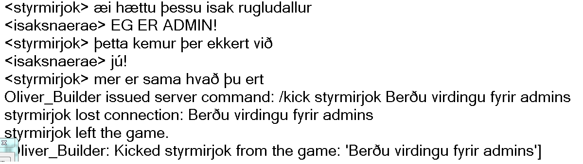 Styrmir með dónaskap