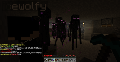 Spawnaði endermans hér