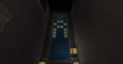 and the waterfall that is artificial and not
