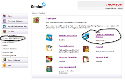 Ef þú ýttir á Game &amp; Application Sharing Slepptu þessu. Ok Ýttu á það sama Game &amp; Application Sharing.